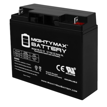 MIGHTY MAX BATTERY 12V 22AH SLA Battery Replacement for Century ES8500 MAX3884045